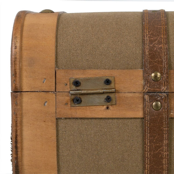 Juego de Baúles 50 x 36 x 20 cm Tejido Sintético Madera (2 Piezas)