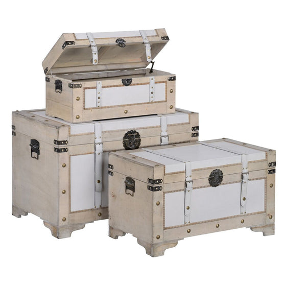 Juego de Baúles 75 x 47 x 51 cm Tejido Sintético DMF (3 Piezas)
