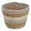 Juego de Cestos Natural Gris 17 x 17 x 20 cm Fibra natural (3 Piezas)
