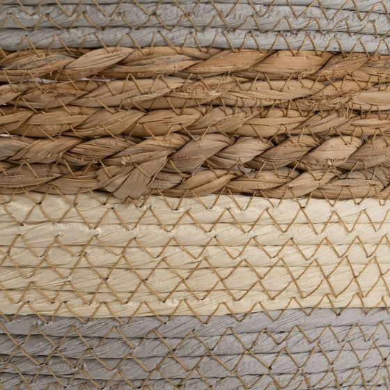 Juego de Cestos Natural Gris Fibra natural 20 x 20 x 27 cm (3 Piezas)
