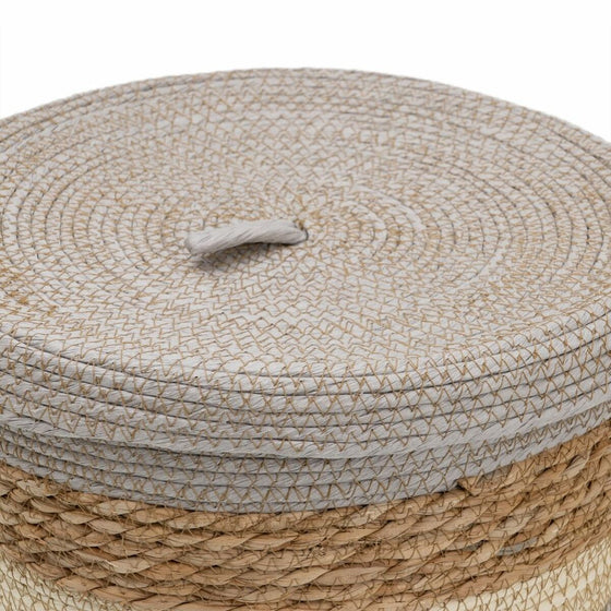 Cesta Multiusos 28 x 28 x 36 cm Natural Gris Fibra natural (3 Piezas)