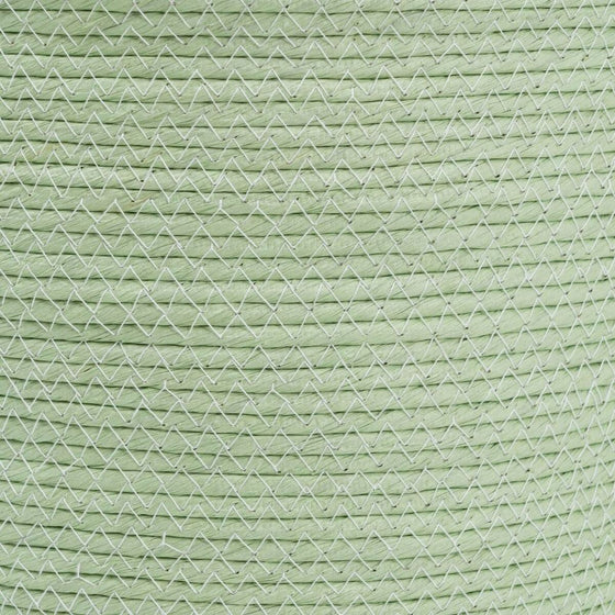 Cesta Multiusos 3 Piezas 28 x 28 x 36 cm Cuerda Verde Claro