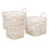 Juego de Cestos Blanco Cuerda 38 x 38 x 32 cm (3 Piezas)