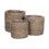 Juego de Cestos Mica Decorations 3 Piezas Marrón Mimbre