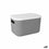 Cajas de almacenamiento Lova Con Tapa Plástico Gris 26,9 x 18,7 x 16,2 cm (12 Unidades)