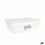 Caja de Almacenaje con Tapa Tontarelli Maya Blanco 9,2 l 36 x 28 x 11 cm (12 Unidades)