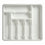 Organizador para Cubiertos Blanco Plástico (39 x 4,5 x 42,5 cm) (15 Unidades)