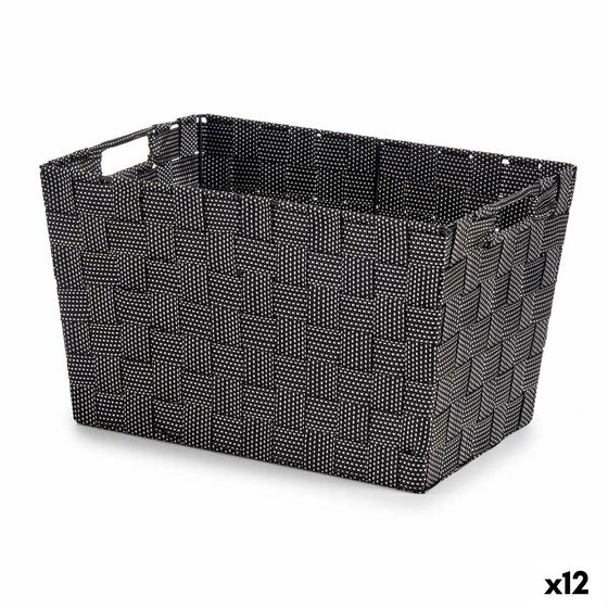 Cesta Negro Tela 10 L (25 x 20 x 35 cm) (12 Unidades)