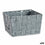 Cesta Trenzada Gris Tela (15 x 10,5 x 20 cm) (24 Unidades)