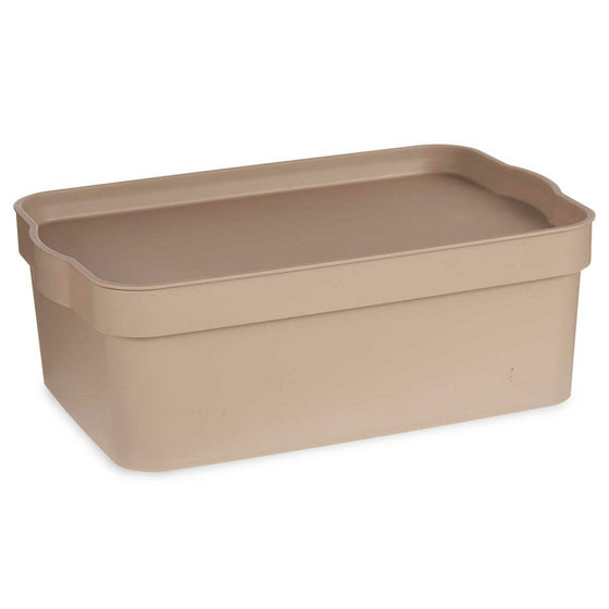 Caja Multiusos Beige Plástico 6 L (21 x 11 x 32 cm) (12 Unidades)