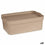 Caja Multiusos Beige Plástico 6 L (21 x 11 x 32 cm) (12 Unidades)