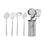 Set de Utensilios para Cocina Acero (12 Unidades)