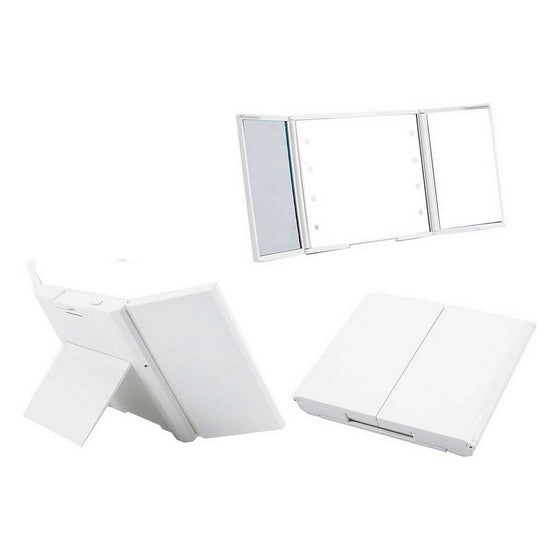 Espejo de Bolsillo Luz LED Blanco 1,5 x 9,5 x 11,5 cm (12 Unidades)