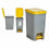 Cubo de Basura para Reciclaje Con pedal Amarillo Plástico (8 Unidades)