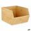 Caja Organizadora Apilable Marrón Bambú 20,1 x 15,1 x 25 cm (12 Unidades)
