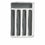 Organizador para Cubiertos Plástico reciclado Gris 23,3 x 4,5 x 32,7 cm (12 Unidades)