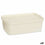 Caja de Almacenaje con Tapa Crema Plástico 14 L 29,5 x 14,3 x 45 cm (12 Unidades)