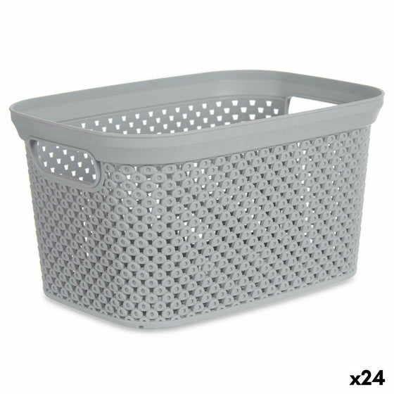 Cesto para la Ropa Gris Plástico 3 L 16,5 x 12,5 x 23 cm (24 Unidades)