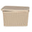 Caja de Almacenaje con Tapa Beige Plástico 19 L 28 x 22 x 39 cm (12 Unidades)