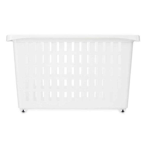 Cesta Multiusos Con ruedas Blanco Plástico 17,5 x 26 x 46 cm (12 Unidades)