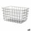 Cesta Multiusos Rectangular Negro Metal 38,5 x 20,5 x 28 cm (6 Unidades)