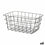 Cesta Multiusos Rectangular Negro Metal 30,3 x 14 x 22,5 cm (6 Unidades)