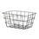 Cesta Multiusos Rectangular Negro Metal 24,5 x 12 x 18 cm (6 Unidades)