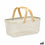 Cesta Blanco Madera Metal 42,5 x 18 x 26,5 cm (6 Unidades)