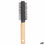 Cepillo Redondo Marrón Negro Madera Silicona Plástico (12 Unidades)