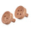 Colgadores Marrón Madera Botones Set 2 Piezas (6 Unidades)