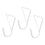 Colgadores Blanco Metal Triangular Set 3 Piezas (6 Unidades)