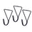 Colgadores Negro Metal Triangular Set 3 Piezas (6 Unidades)