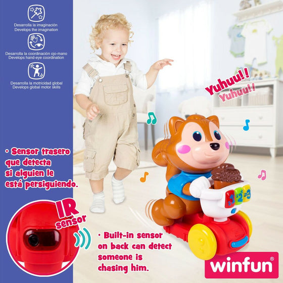Juguete Musical Winfun Ardilla 24,5 x 27,5 x 14 cm (4 Unidades)