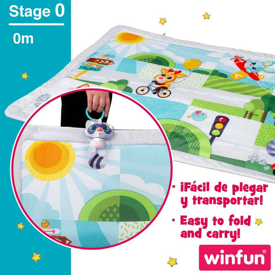Alfombra de juego Winfun Animales Tela (2 Unidades)