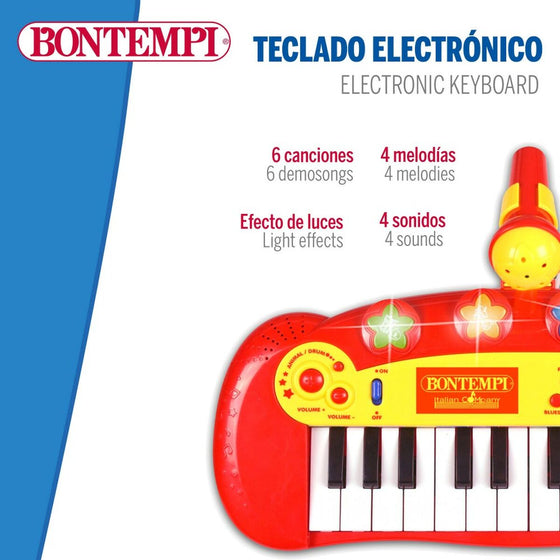 Piano Interactivo para Bebé Bontempi Infantil Micrófono 33 x 13 x 19,5 cm (6 Unidades)