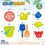 Set de Juguetes de Playa Colorbaby Polipropileno (18 Unidades)