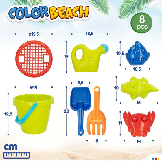 Set de Juguetes de Playa Colorbaby Polipropileno (18 Unidades)