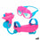 Pistola de Agua Eolo AQUA GEAR Rosa 250 ml 38 x 8 x 7,5 cm (6 Unidades)