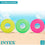 Flotador Hinchable Donut Intex Neon 91 x 91 cm (24 Unidades)