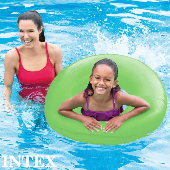 Flotador Hinchable Donut Intex Neon 91 x 91 cm (24 Unidades)