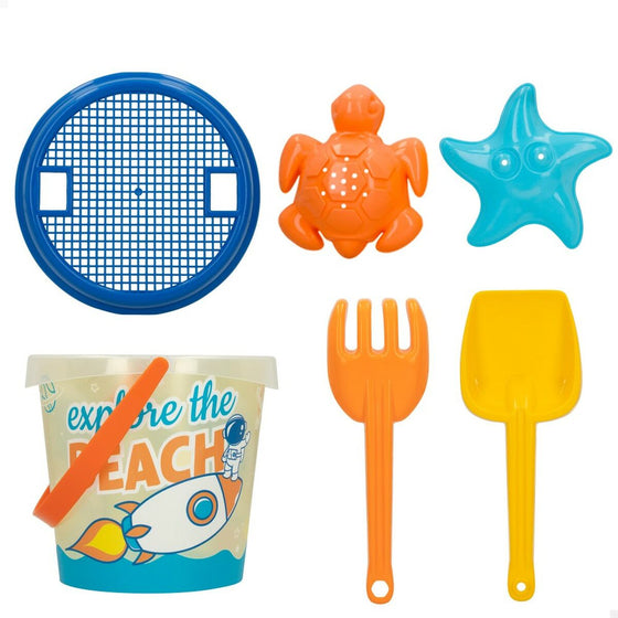 Set de Juguetes de Playa Colorbaby Ø 18 cm Polipropileno (16 Unidades)
