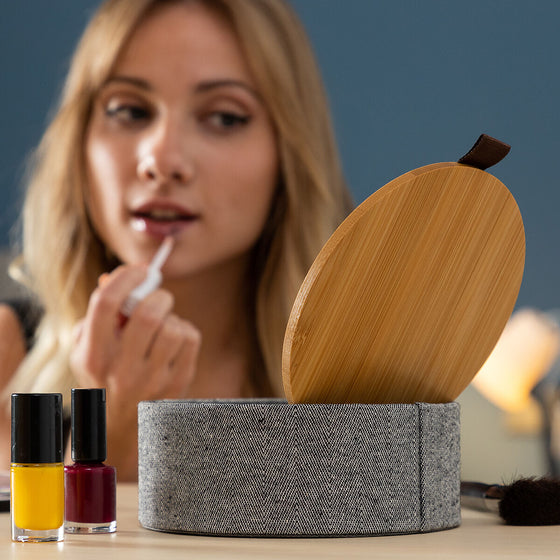 Joyero Organizador de Bambú con Espejo Mibox InnovaGoods