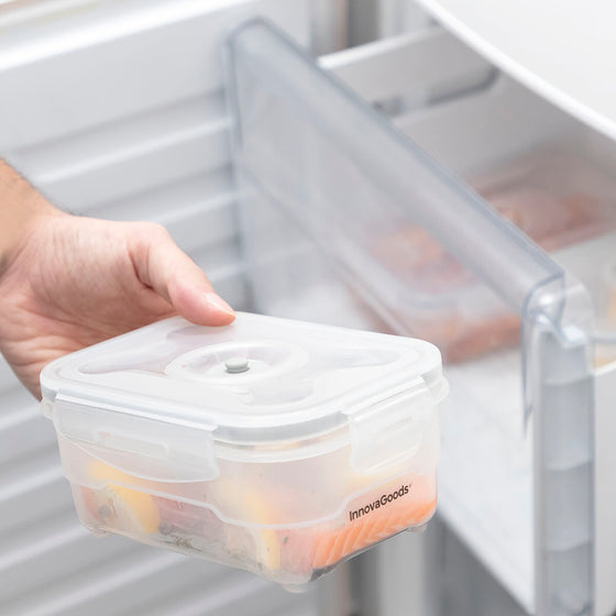 Set de 3 Recipientes para Envasado al Vacío con Bomba Manual Vacse InnovaGoods