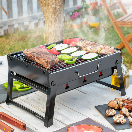 Barbacoa Plegable Portátil para Carbón BearBQ InnovaGoods V0103439 Hierro (Reacondicionado B)