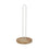 Portarrollo de Papel de Cocina Versa Blanco Madera Madera de caucho Acero Hierro 15 x 33 x 15 cm
