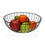Frutero Versa Bistro Negro Metal Acero Madera MDF 28 x 10 x 28 cm