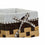 Juego de Cestas DKD Home Decor 8424001836833 Baños Natural Blanco Marrón oscuro 31 x 31 x 18 cm Fibra natural