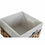 Juego de Cestas DKD Home Decor 8424001836833 Baños Natural Blanco Marrón oscuro 31 x 31 x 18 cm Fibra natural