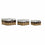 Juego de Cestas DKD Home Decor 8424001836833 Baños Natural Blanco Marrón oscuro 31 x 31 x 18 cm Fibra natural