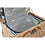 Cesta DKD Home Decor Mimbre Pícnic Cerámica Natural Azul Poliéster Acero Inoxidable (41 x 33 x 23 cm)